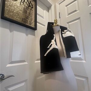 Jordan Black and Cream Oversized Scarf